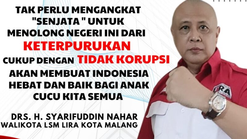 Walikota LSM LiRA Malang: Terkait Netralitas ASN, Walikota Malang Diduga Bermain 2 Kaki