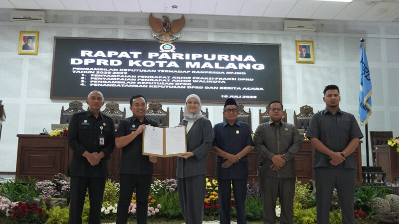 RPJMD 2025-2029 Disahkan, DPRD Kota Malang Berharap Ada Peningkatan Produktivitas Pembangunan
