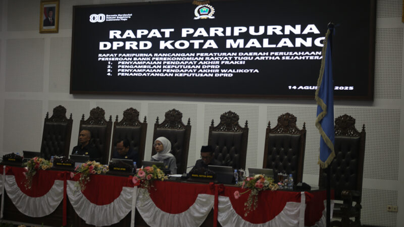 DPRD Kota Malang Sahkan Perubahan Nama BPR Tugu Artha